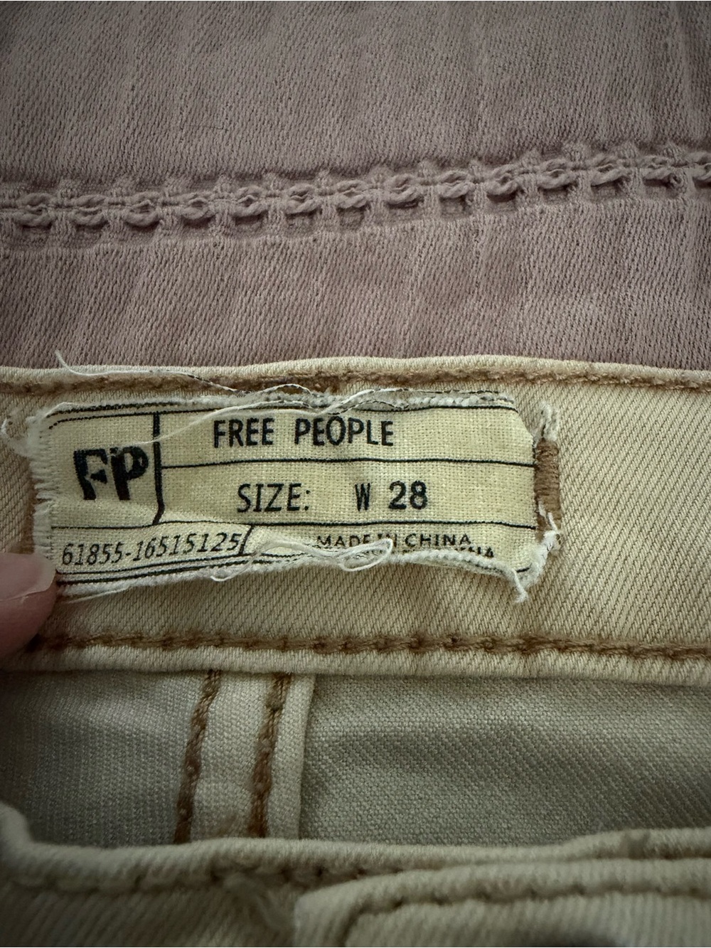 Free People Skinny Jeans in Cream - Picture 5 of 5